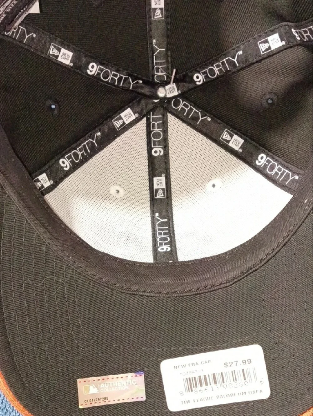 New Era Orioles 9FORTY Cap in White, Black, Orange